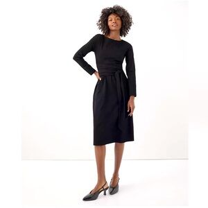 Pact | Dresses | Pact Fit And Flare Wrap Around Black Long Sleeve Dress Xl  | Poshmark